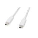 Connectronics USB 3.2 Gen 2x1 10G Type-C Male/Male Cable with USB PD Fast Charging - White - 3 Foot