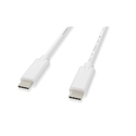 Connectronics USB 3.2 Gen 2x1 10G Type-C Male/Male Cable with USB PD Fast Charging - White - 6 Foot