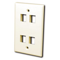 Photo of Vanco 820004 Keystone Wall plate 4 port Ivory