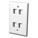 Photo of Vanco 820104 Keystone Wall plate 4 port White