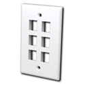 Photo of Vanco 820106 Keystone Wall plate 6 port White