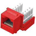 Photo of Vanco 820454 Category 5e 90 Degree Keystone Insert 8-Conductor - Red