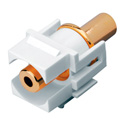 Photo of Vanco 820489 3.5mm Keystone Insert 3.5mm Jack to 3.5mm Jack - White