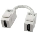 Vanco 820490 HDMI Keystone Insert with Pigtail HDMI F to HDMI F - White