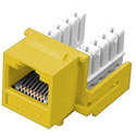 Photo of Vanco 820554 Category 5e 90 Degree Keystone Insert 8-Conductor - Yellow