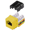 Photo of Vanco 820816 Category 6 90 Degree Keystone Insert 8-Conductor - Yellow