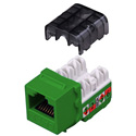 Photo of Vanco 820819 Category 6 90 Degree Keystone Insert 8-Conductor - Green