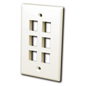 Photo of Vanco 823956 Keystone Wall plate 6 port Lt. Almond