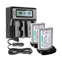 Photo of Vidpro Power2000 ACD-4452BC 2x Batteries + Dual Bay LCD Charger Kit for Canon LP-E19