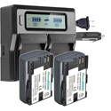 Vidpro LP-E6NH2BC Power2000 2x Camera Batteries + Dual Bay LCD Charger for Canon LP-E6NH