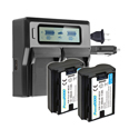Vidpro Power2000 NP-W2352BC 2x Batteries + Dual Bay LCD Charger Kit for Fuji NP-W235