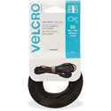 VELCRO® Brand 95172 One-Wrap® Thin Ties - Reusable Light Duty - 8 In x 1/2 In Thin Ties - 50 count - Black