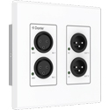VigilLink VLDT-XL22WPUS Two Input and Two Output Analog XLR to Dante Converter 2-Gang Wall Plate