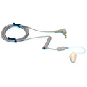 Photo of Voice Technologies VT600T Earphone Coiled Transparent Tube Straight Cable w/3.5 mm TS Connector - Beige