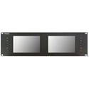 ViewZ VZ-070RM-E 3RU Two 7 Inch Rackmount FHD Broadcast Monitors - 350cd/m2 - IPS 1280x800 - 3G-SDI/HDMI/Component/CVBS