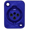 Female XLR Panel Mount Blue