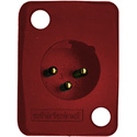 Photo of Whirlwind WC3MQ-RD Male XLR CM Chassis Connector - Blank Plate - Red