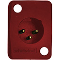 Photo of Whirlwind WC3MQ-RD Male XLR CM Chassis Connector - Blank Plate - Red