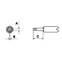 Weller NT6 .063 x .372 Inch NT Series Chisel Tip for WMP Micro Soldering Pencil