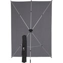 Westcott 620K X-Drop Wrinkle-Resistant Backdrop - Neutral Gray Kit (5 Foot x 7 Foot)