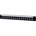 AVP WK-F116E1-JJ300-B80 1RU - 1x16 BNC Feedthru Bulkhead Video Patch Panel - 24GHz BNC includes 3 Inch Cable Bar