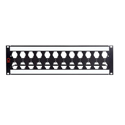 Photo of AVP WKM-US212E3-Z-B80 3RU Universal Video Patch Panel - Empty - 2x12 - 17.5in Designations - 3 Inch Bar