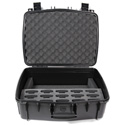 Williams AV CCS Large Water Resistant Carry Case w/ 15 Slot Foam Insert for PPA T46 Transmitter & Body-Pack Recievers