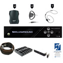 WILLIAMS AV FM 557-12 PRO D Plus Large-area Dual FM Wi-Fi Assistive Listening System with Dante & 12 FM R37 Receivers