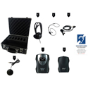 WILLIAMS AV FM ADA KIT 37 FM ADA Hearing Assistance Compliance Kit - 1 Presenter and 4 Listeners - Alkaline Batteries