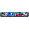 Wohler RM-2443WS-3G Quad 4.3 Inch 16:9 Widescreen LCD Video Monitor - 3G/HD/SD-SDI/Composite/Embedded Audio - 2RU