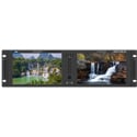 Wohler VMON-3280-4K 3RU Rackmount  Dual 8 Inch Widescreen IPS LCD Video Monitor - 12G/3G/HD/SD-SDI & HDMI 2.0 Ports