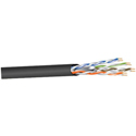 Photo of West Penn 254246 23 AWG 4 Pair Cat6 UTP Plenum Cable with Copper Conductors - Black - Per Foot