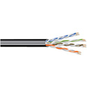 West Penn 4246OSPBK0500 4 Pair 23 AWG Solid Stranding 10/100/1000 BaseT Ethernet CAT6 PVC Cable - 500 Feet
