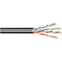 West Penn 4246OSPBK0500 4 Pair 23 AWG Solid Stranding 10/100/1000 BaseT Ethernet CAT6 PVC Cable - 500 Feet