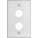 Photo of My Custom Shop 1-Gang Clear Anodized Aluminum Wall Plate with 2 D Series Style Cutouts
