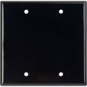 My Custom Shop WP2-PLAS/BLACK 2-Gang Blank Black Lexan Wall Plate