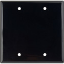 Photo of My Custom Shop WP2-PLAS/BLACK 2-Gang Blank Black Lexan Wall Plate