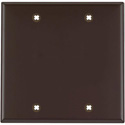 Photo of Blank Brown Nylon Double Gang Wall Plate