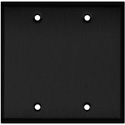 Photo of My Custom Shop WP2A 2-Gang Blank Black Anodized Wall Plate with Hardware