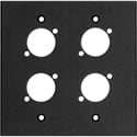 Photo of My Custom Shop WP2X4-BA 2-Gang Black Anodized Aluminum Wall Plate with 4 D Series Style Cutouts