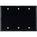 Photo of My Custom Shop WP3-PLAS/BLACK 3-Gang Black Lexan Wall Plate Blank