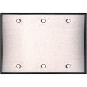 Photo of My Custom Shop 3-Gang Blank Stainless Steel Wall Plate
