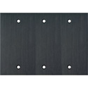 Photo of My Custom Shop 3-Gang Blank Black Anodized Wall Plate with Hardware