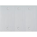 Photo of My Custom Shop WP3A 3-Gang Blank Clear Anodized Wall Plate with Hardware