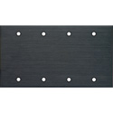 Photo of My Custom Shop Blank 4-Gang Black Anodized Wall Plate with Hardware