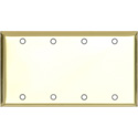 Photo of WP4A Blank Four Gang Wall Plate with brass finish