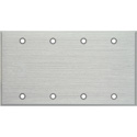 Photo of My Custom Shop WP4A Blank 4-Gang Clear Anodized Wall Plate with Hardware