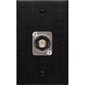 Photo of My Custom Shop WPBA-1103 1-Gang Black Anodized Wall Plate with 1 NEUTRIK 12G-SDI Recessed BNC Barrel