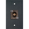 Photo of My Custom Shop WPBA-1103 1-Gang Black Anodized Wall Plate with 1 Canare BCJ-JRUK 12G-SDI BNC Feed-Thru