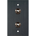 Photo of My Custom Shop WPBA-1110 1-Gang Black Anodized Wall Plate w/ 2 1/4-Inch TRS Phone Jacks